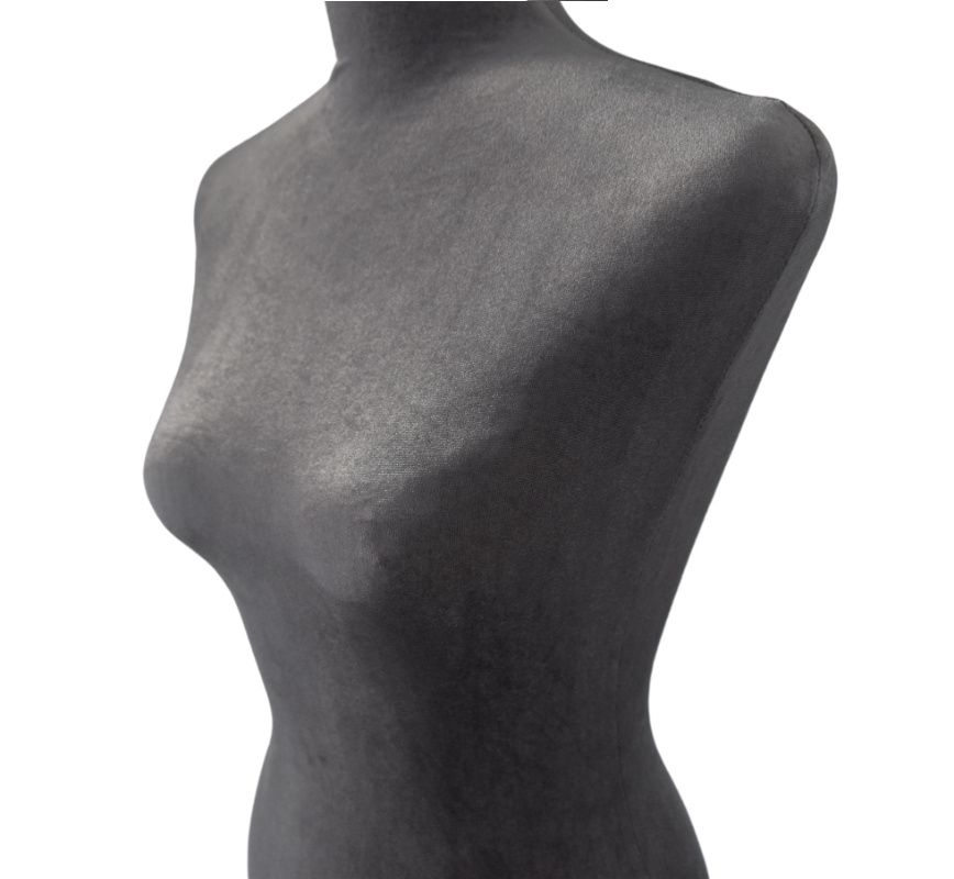 Krejčovská figurína Šedý velur do obchodu výloh Nastavení výšky TORS Bituxx MS19513